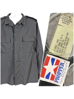 PROPPER Combat Coat Mens BDU Shirt size XL Long XLL 52x32 Gray Tactical Uniform